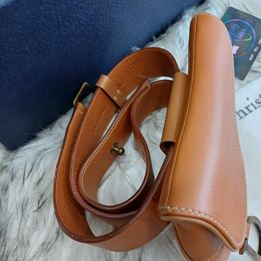 Dior Tan Leather Saddle Bag - Picture 12 of 15